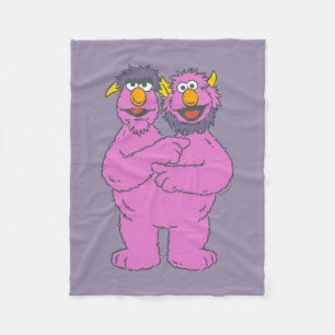 Sesame Street Zwei-Köpfe-Monster Fleecedecke