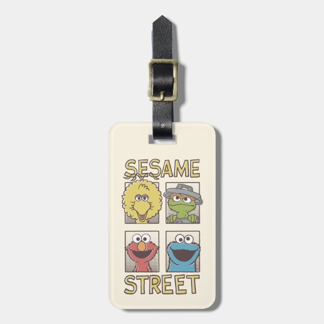 Sesame StreetVintage Character Comic Gepäckanhänger (Vorderseite vertikal)