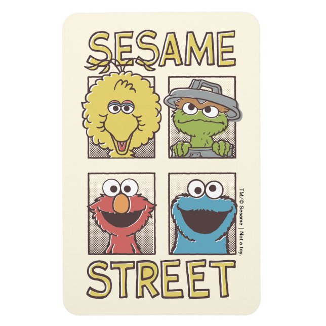 Sesame StreetVintage Character Comic Magnet (Vertikal)