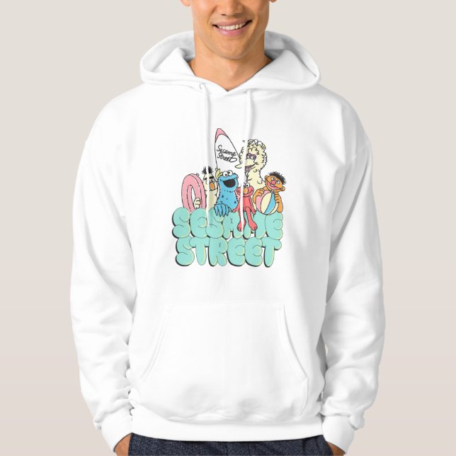 Sesamstraße 90er Jahre Vintag Surf Hoodie (Vorderseite)