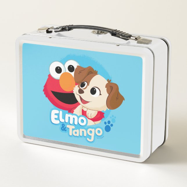 Sesamstraße | Abzeichen Elmo & Tango Metall Brotdose (Rückseite)