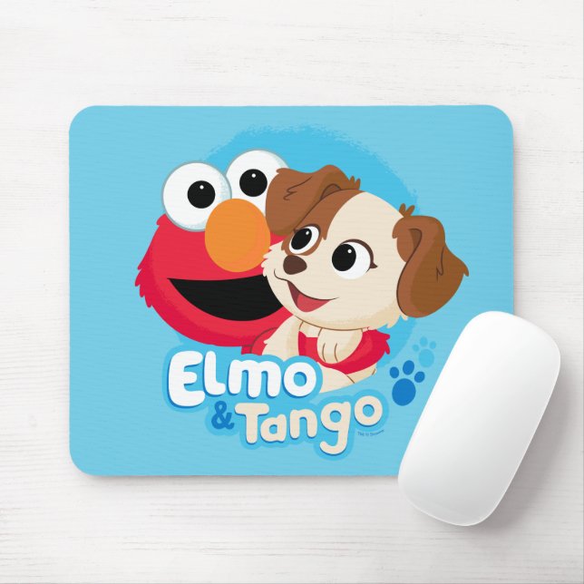 Sesamstraße | Abzeichen Elmo & Tango Mousepad (Mit Mouse)