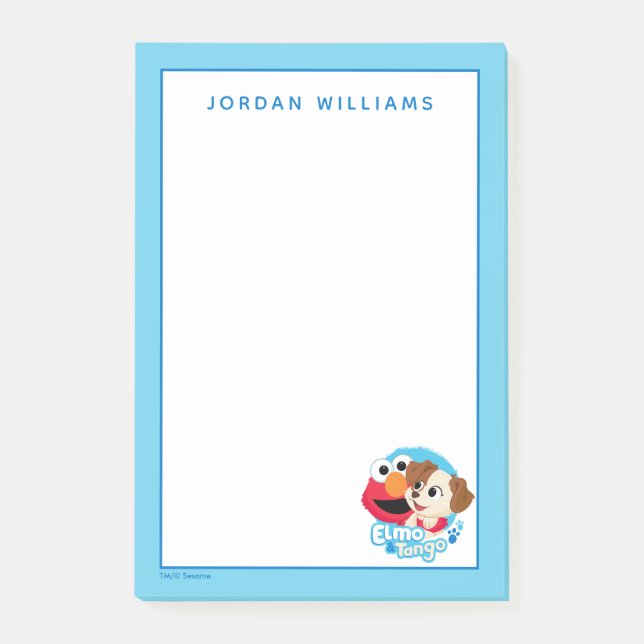 Sesamstraße | Abzeichen Elmo & Tango Post-it Klebezettel (Vorderseite)