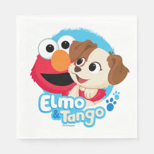 Sesamstraße Abzeichen Elmo & Tango Serviette
