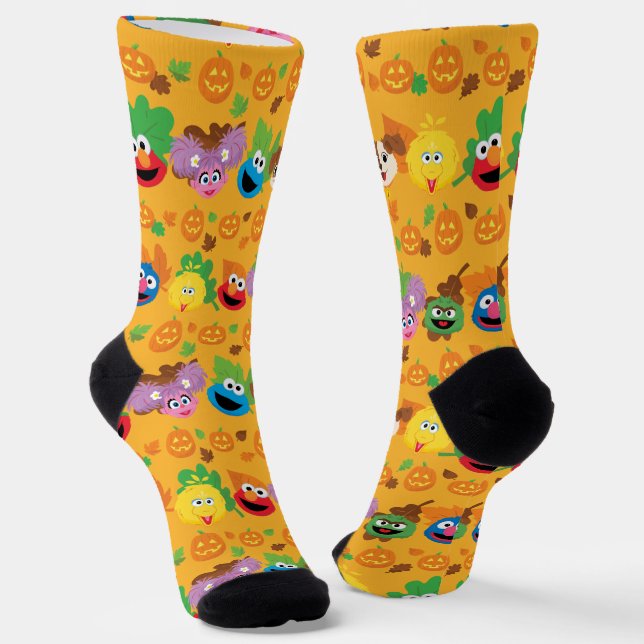 Sesamstraße Autumn Leaves Pattern Socken (Gewinkelt)