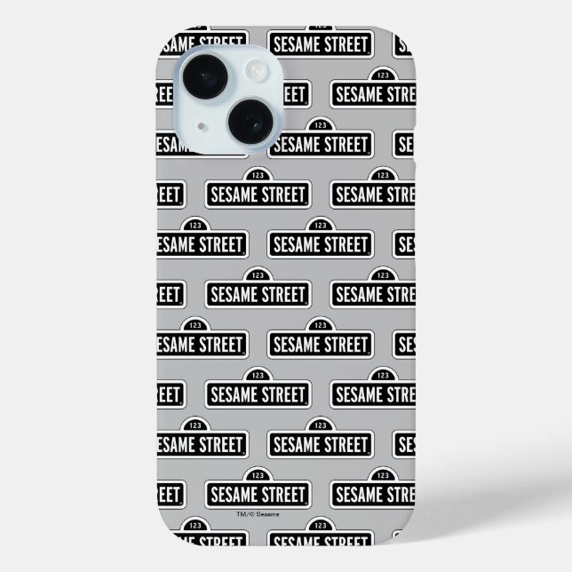 Sesamstraße | B&W-Logo Case-Mate iPhone Hülle (Rückseite)
