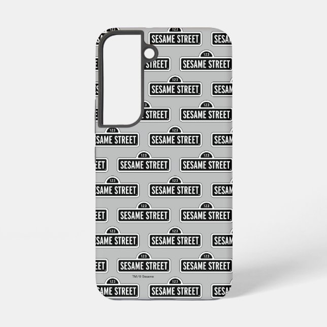 Sesamstraße | B&W-Logo Samsung Galaxy Hülle (Rückseite)