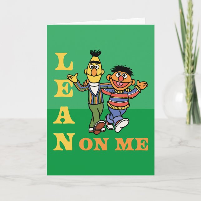 Sesamstraße | Bert & Ernie Lean über mich Feiertagskarte (Vorderseite)