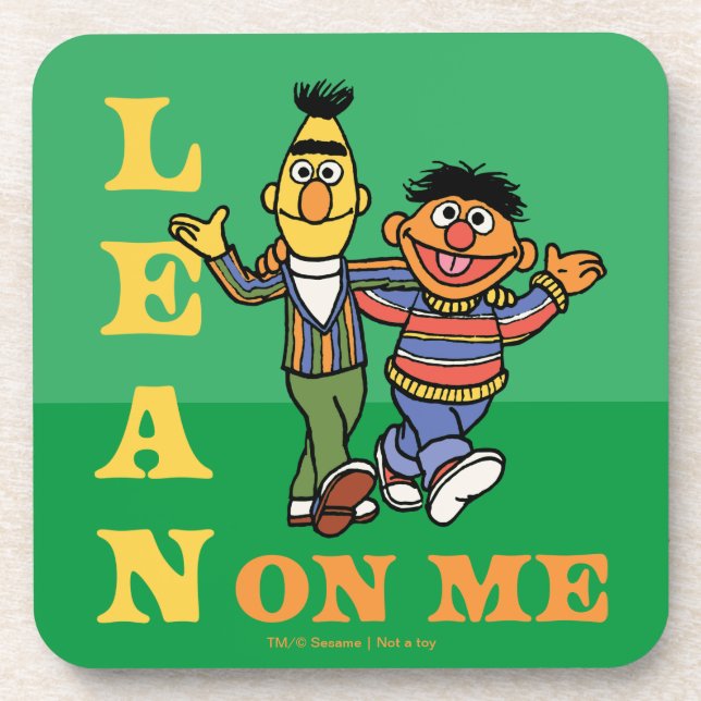 Sesamstraße | Bert & Ernie Lean über mich Getränkeuntersetzer (Vorderseite)