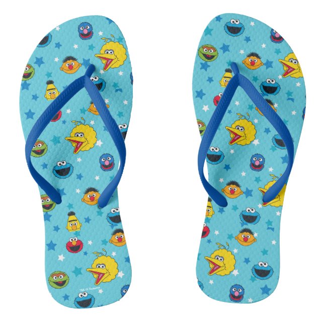 Sesamstraße | Best Friends Star Pattern Flip Flops (Fußbett)