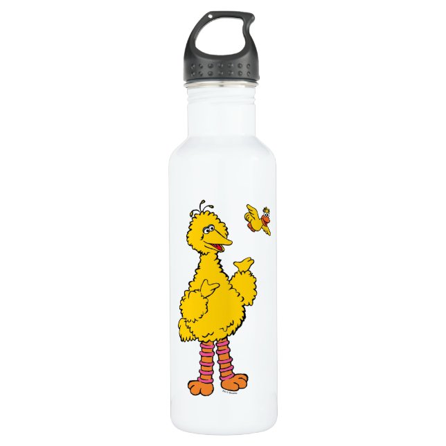 Sesamstraße | Big Bird & Little Bird Edelstahlflasche (Vorderseite)
