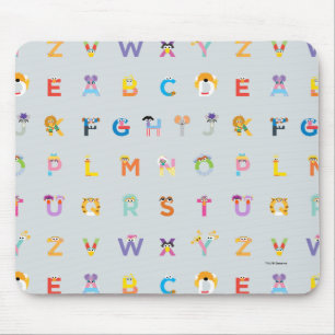 Sesamstraße   Buchstaben des Alphabets Mousepad