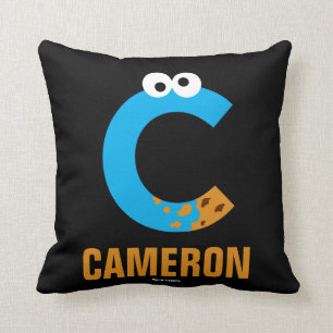 Sesamstraße C steht für Cookie Monster Kissen