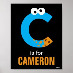 Sesamstraße   C steht für Cookie Monster Poster