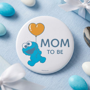 Sesamstraße Cookie Monster Baby Dusche Mama Button