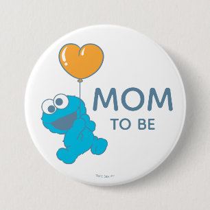 Sesamstraße   Cookie Monster Baby Dusche Mama Button