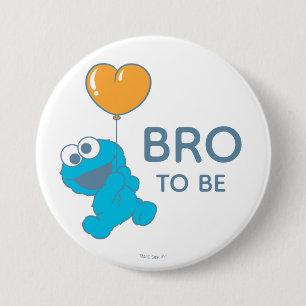 Sesamstraße Cookie Monster Baby Shower Brother Button