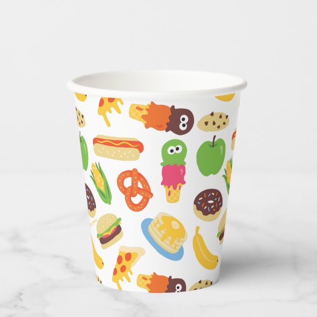 Sesamstraße Cookie Monster Feinschmecker Truck Pappbecher (Vorderseite)