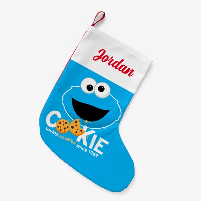 Sesamstraße | Cookie Monster Love Cookies Kleiner Weihnachtsstrumpf (Vorderansicht (hängend))