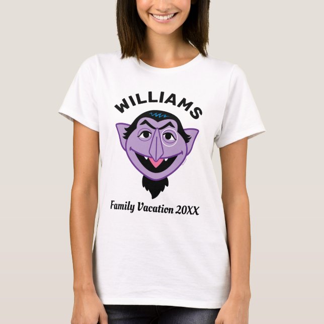 Sesamstraße | Count von Count Family Vacation T-Shirt (Vorderseite)