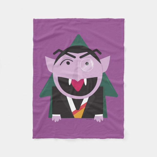 Sesamstraße | Count von Count Illustration Fleecedecke (Vorderseite)