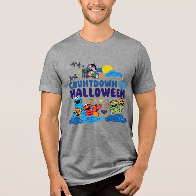 Sesamstraße | Countdown bis Halloween Tri-Blend Shirt (Vorderseite)