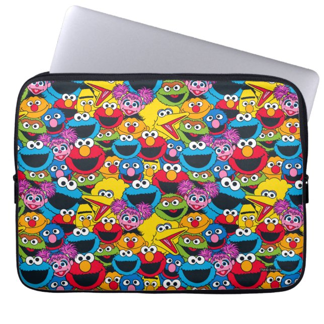 Sesamstraße Crew Pattern Laptopschutzhülle (Vorderseite)
