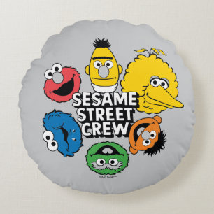 Sesamstraße-Crew Rundes Kissen