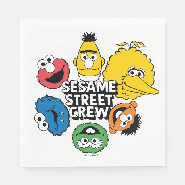 Sesamstraße-Crew Serviette (Vorderseite)