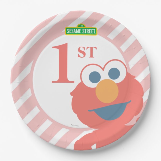 Sesamstraße | Elmo - Baby Birthday Paper Plate Pappteller (Vorderseite)