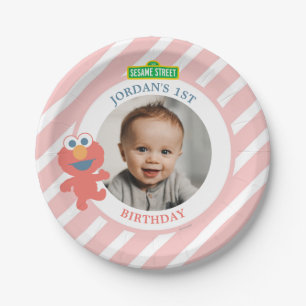 Sesamstraße Elmo - Baby Birthday Paper Plate Pappteller