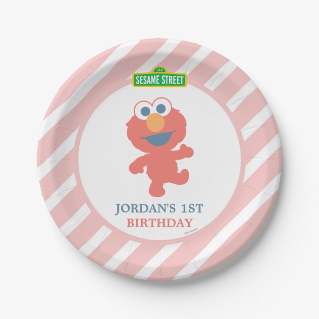 Sesamstraße | Elmo - Baby Birthday Paper Plate Pappteller (Vorderseite)