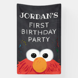 Sesamstraße   Elmo Birthday Chalkboard Banner