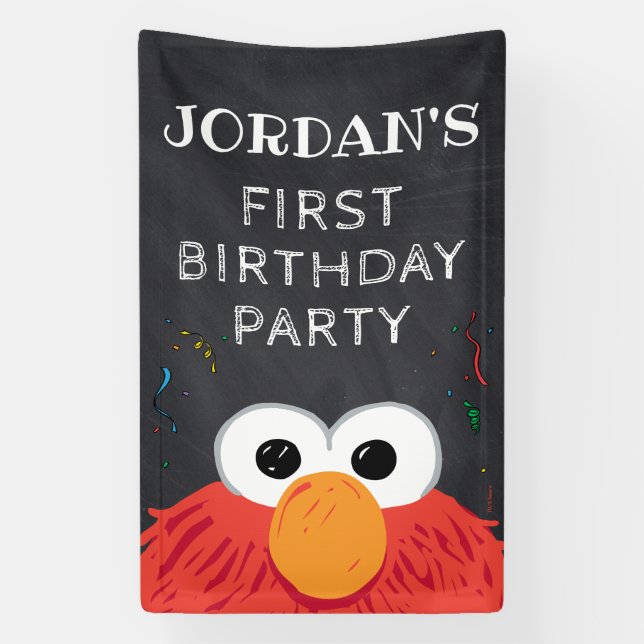 Sesamstraße | Elmo Birthday Chalkboard Banner (Vertikal)