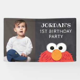 Sesamstraße   Elmo Birthday Chalkboard Banner