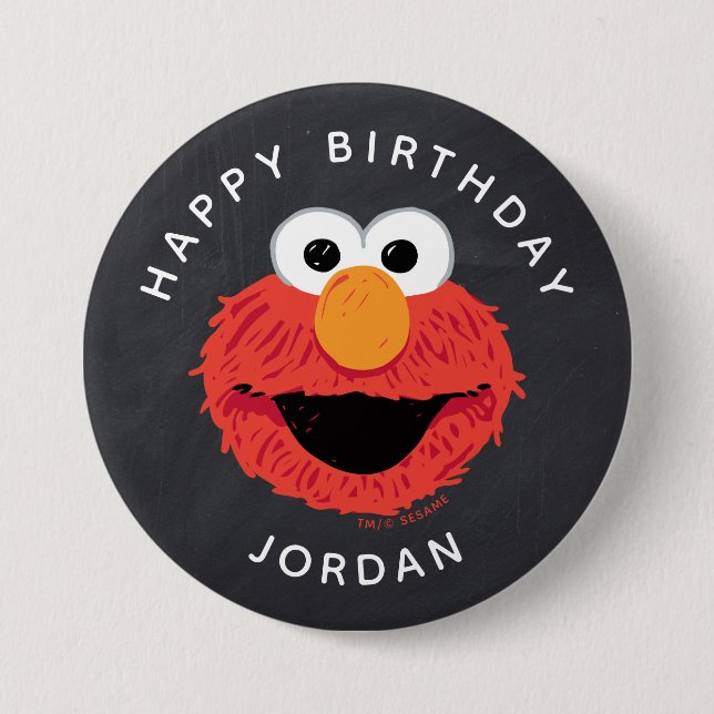 Sesamstraße | Elmo Birthday Chalkboard Button (Vorderseite)