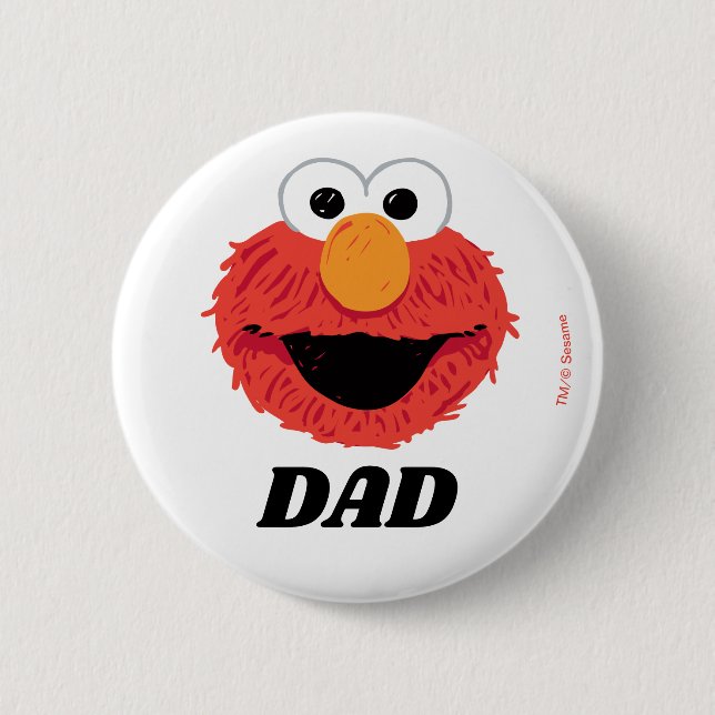 Sesamstraße | Elmo Birthday Chalkboard Vater Button (Vorderseite)
