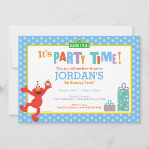 Sesamstraße   Elmo - Birthday Cupcake Einladung