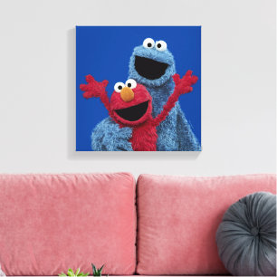 Sesamstraße   Elmo & Cookie Monster Leinwanddruck