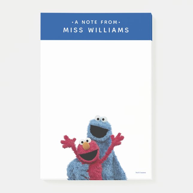 Sesamstraße | Elmo & Cookie Monster Post-it Klebezettel (Vorderseite)