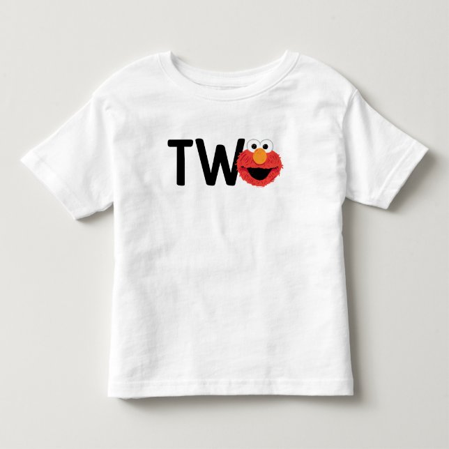 Sesamstraße | Elmo Face I'm Two Birthday Kleinkind T-shirt (Vorderseite)