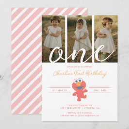 Sesamstraße | Elmo First Birthday - Foto Einladung