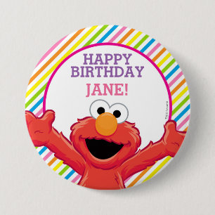 Sesamstraße   Elmo Girl's Birthday Button