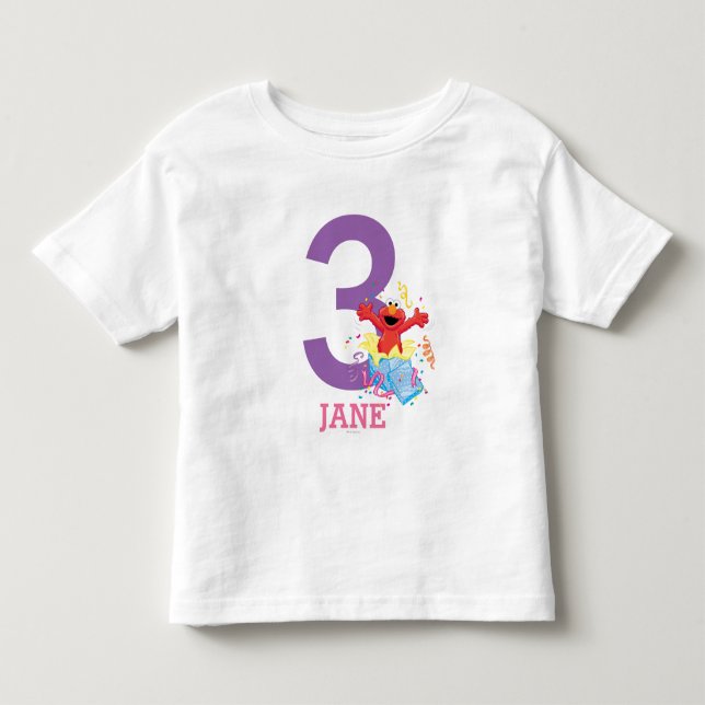 Sesamstraße | Elmo Girl's Birthday Kleinkind T-shirt (Vorderseite)