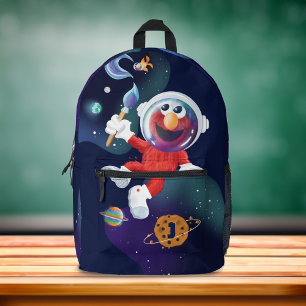 Sesamstraße   Elmo in Outer Space Monogram Bedruckter Rucksack
