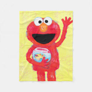 Sesamstraße   Elmo mit Goldfish Fleecedecke