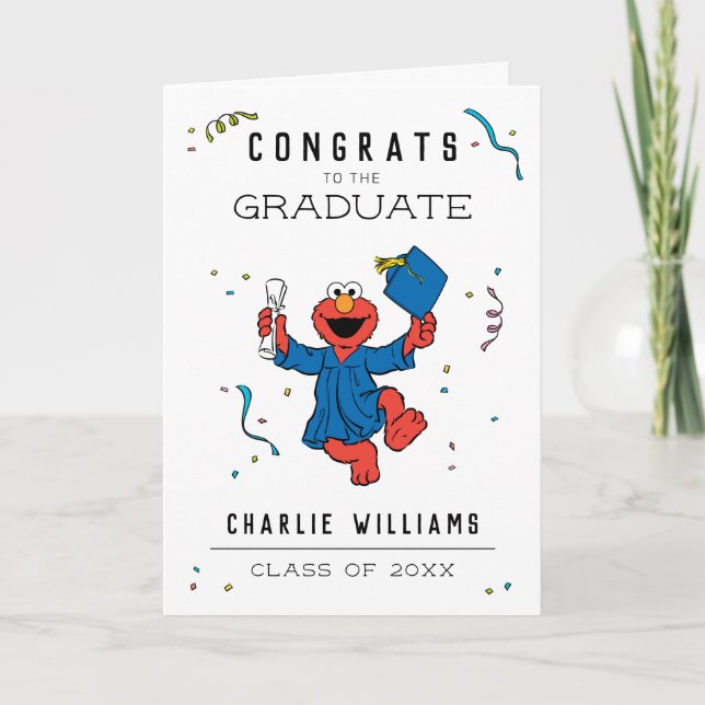 Sesamstraße | Elmo Preschool Graduate Karte (Vorderseite)