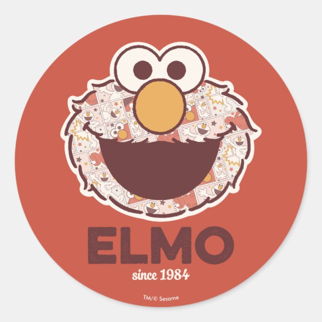 Sesamstraße | Elmo Seit 1984 Runder Aufkleber (Vorderseite)