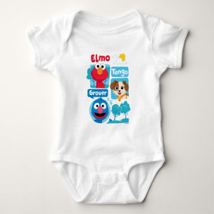 Sesamstraße Elmo, Tango, & Grover Park Graphic Baby Strampler