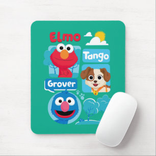 Sesamstraße   Elmo, Tango und Grover Park Grafik Mousepad